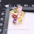 Latest Gold Ring Designs 18K Gold Plating Single Stone CZ Ring
Rhodium plated jewelry is your good pick